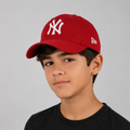 Vintage New Era 9FORTY New York Yankees Red Adjustable Thrifted Hat