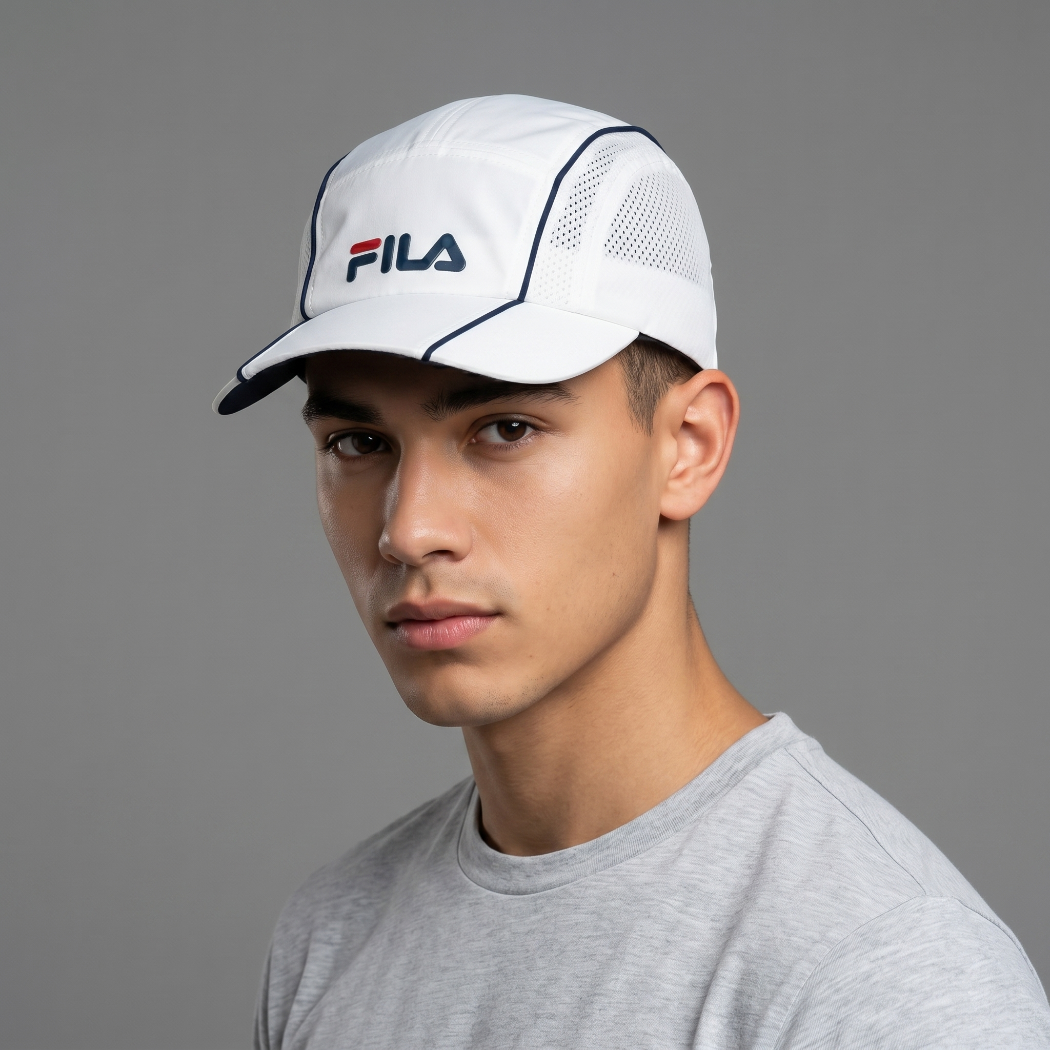 Thrifted FILA Sport White Mesh Side Training Hat - Size 57-59 cm