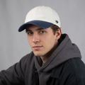 Thrifted Adidas Trefoil Off-White & Blue Baseball Cap   | 10782