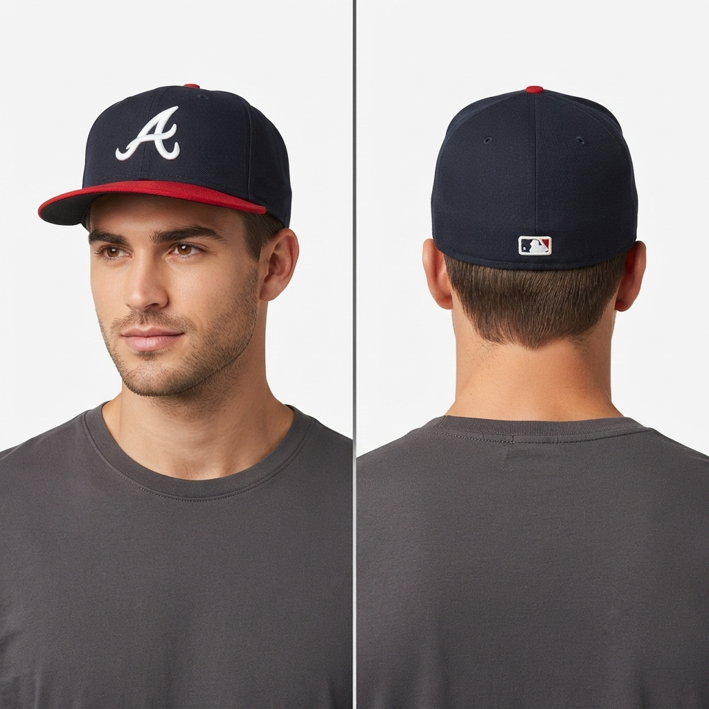 Authentic New Era Atlanta Braves Fitted Thrifted Cap - 59FIFTY Size 7 1/4
