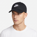 Vintage Nike Heritage 86 Strapback Hat | Thrifted Black Classic Swoosh Dad Cap