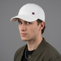 Thrifted Champion Classic Off-White Cotton Snapback Hat | 10821