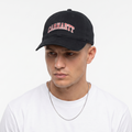 Vintage Carhartt WIP Strapback Hat | Thrifted Black Red Spellout Logo Dad Cap