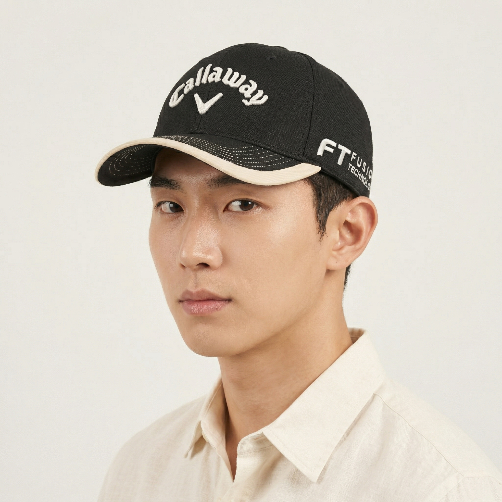 Callaway Golf x New Era FT Fusion Technology Thrifted Cap - Black & Cream