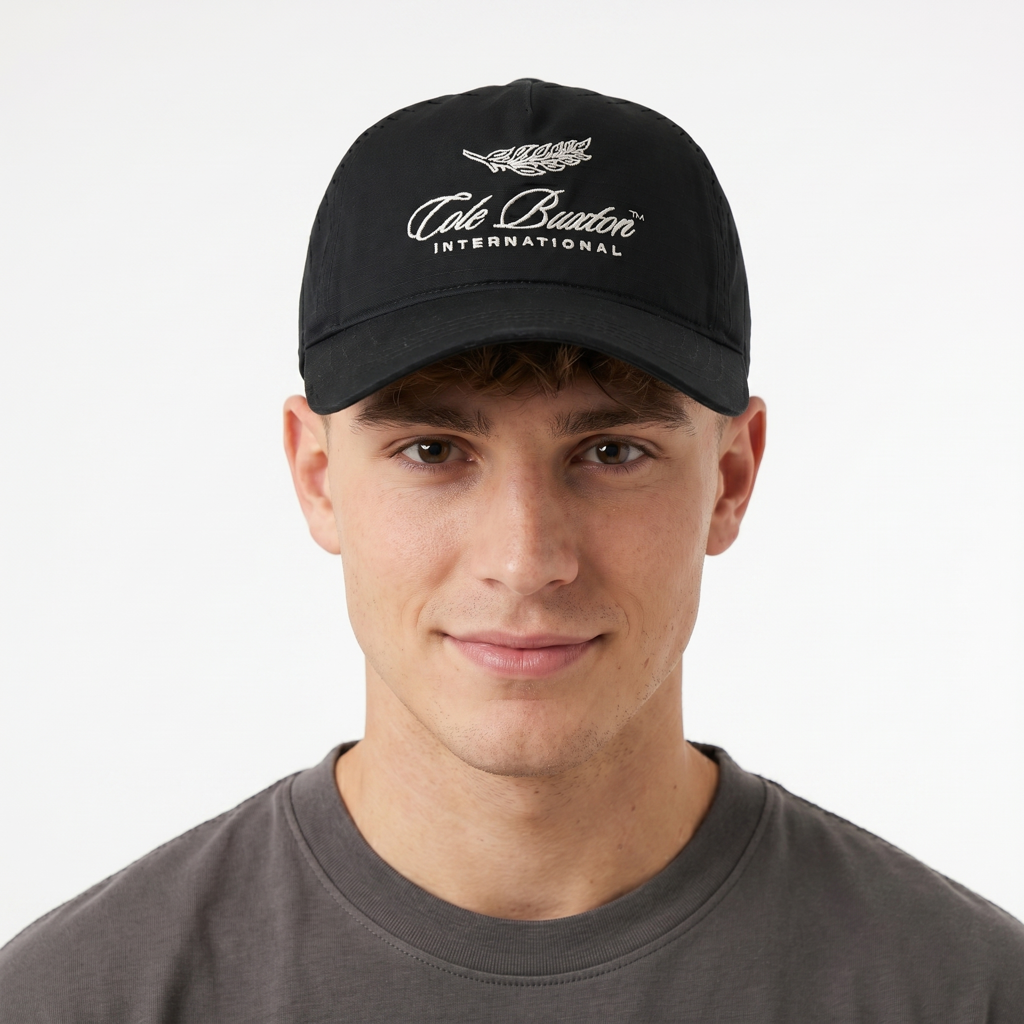 Thrifted Cole Buxton Laurel Crest Baseball Hat | Black | Size 56-58cm