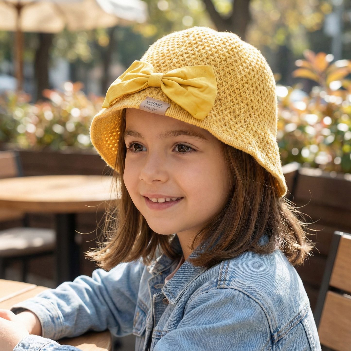 Adorable Mustard Yellow Crochet Hat | Girls' Summer Cloche with Bow