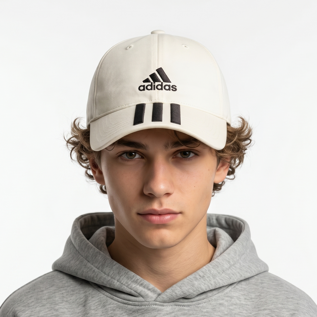 Thrifted Adidas Headwear Off-White Cotton Dad Hat