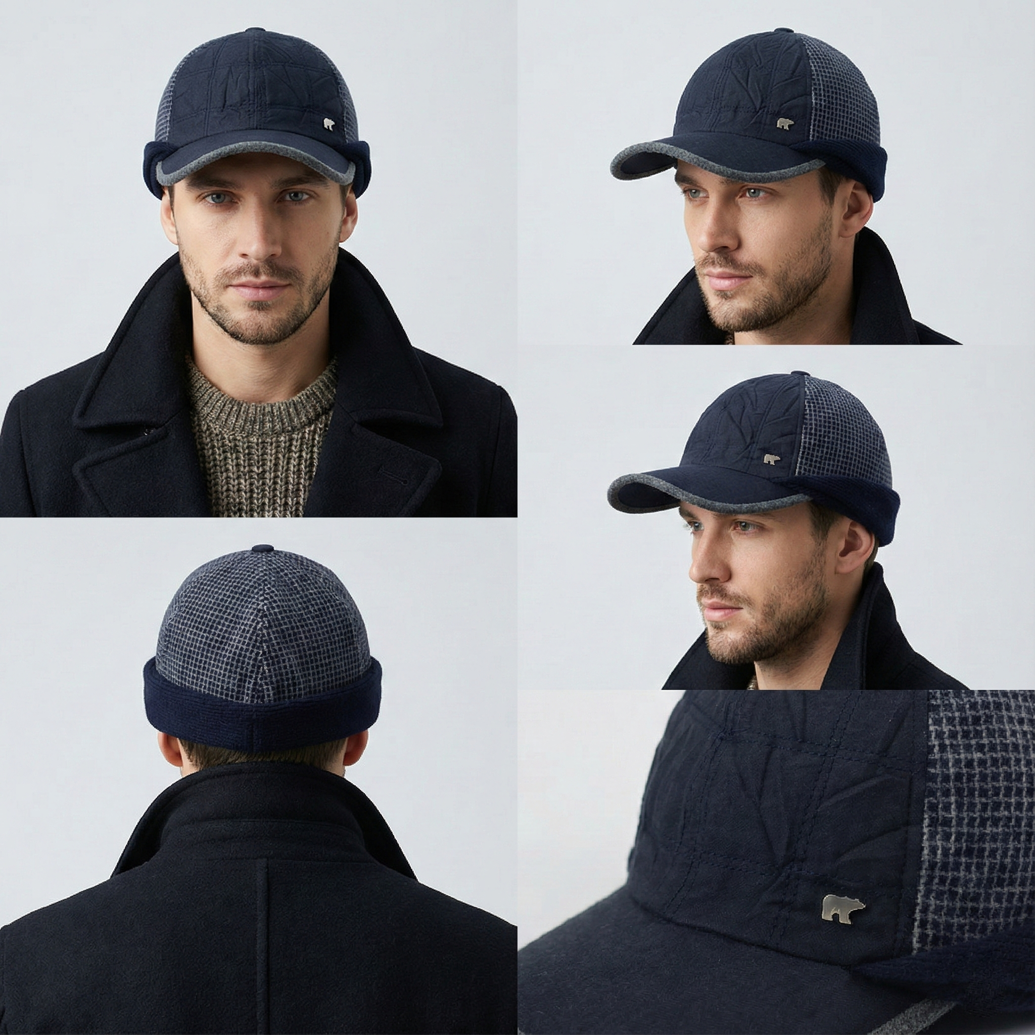Classic Blue Winter Beanie - Warm Knit Hat (Adult Size)