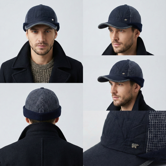 Classic Blue Winter Beanie - Warm Knit Hat (Adult Size)