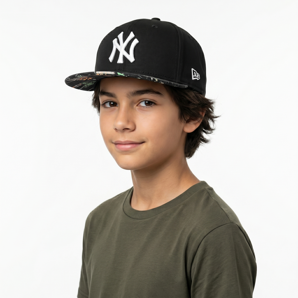 New York Yankees New Era 9FIFTY Snapback Thrifted Hat - Floral Hawaiian Print Brim