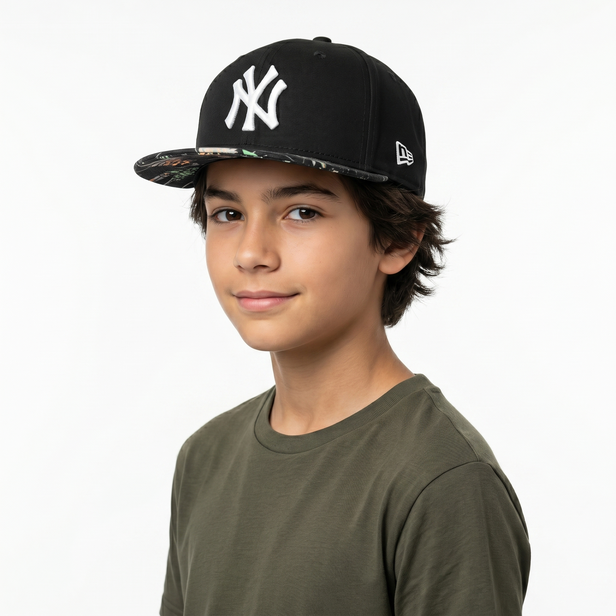 New York Yankees New Era 9FIFTY Snapback Thrifted Hat - Floral Hawaiian Print Brim