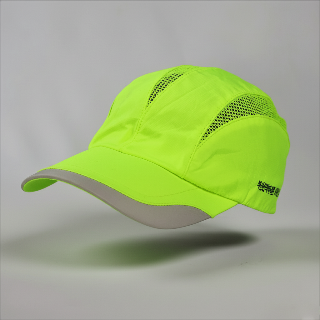 Hi-Vis Neon Running Cap with Reflective Trim