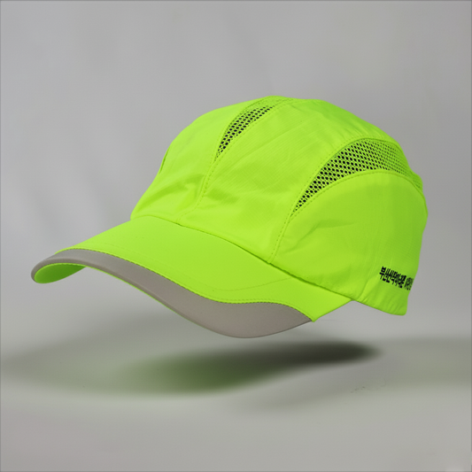 Hi-Vis Neon Running Cap with Reflective Trim