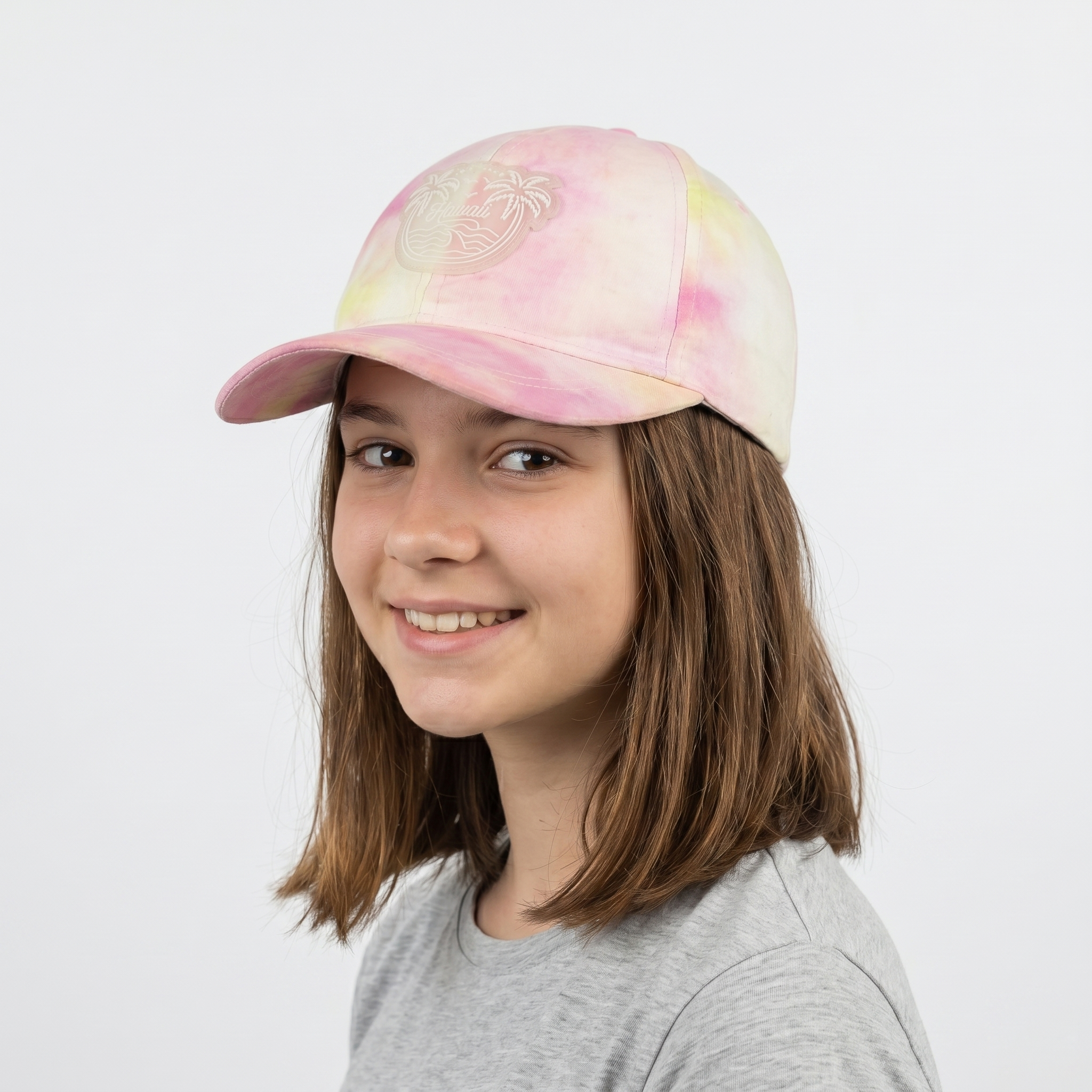 Thrifted Orchestra Kids Pink Pastel Tropical Hawaii Hat