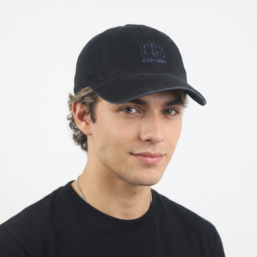 Thrifted Chung Lim Black "69 SIXTY NINE" Embroidered Cap (56-58 cm)