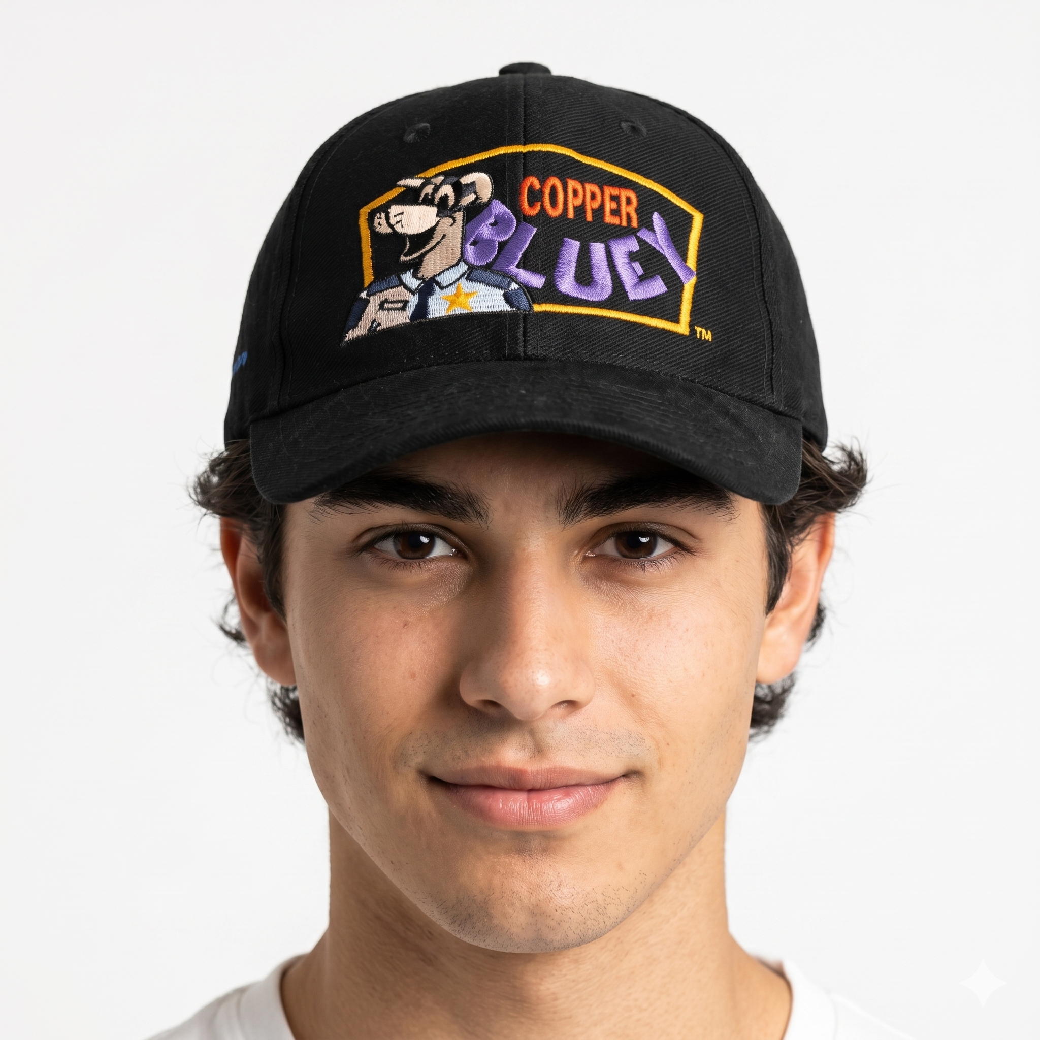 Vintage 1997 Kmart Crop-A-Cop Bluey Day Black Baseball Hat