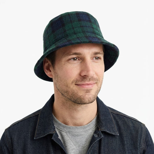 Adult Unisex Green/Black Striped Cap - Winter Style Headwear