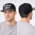 H&M "No Bad Vibes" Slogan Snapback Cap - Black & Floral