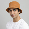 Element Mustard Cotton Bucket Hat - Contrast Stitch Sun Hat