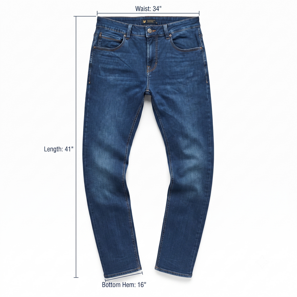 Thrifted UC Collection of Fashion Leaders Men's Blue Jeans 34 Waist/ J1033
