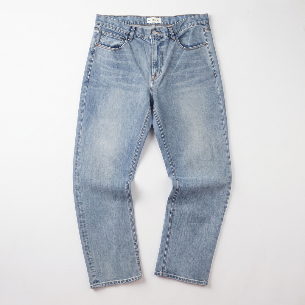 Thrifted Men's Giordano Washed Denim Trousers Waist: 32-33/ J1083