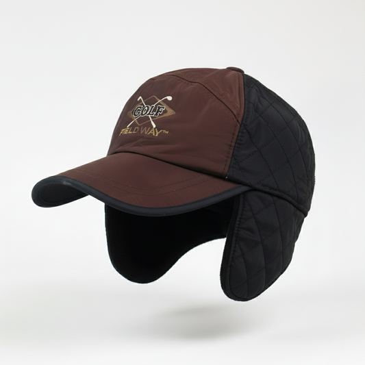 Quilted Cold Weather Golf Cap with Ear Flaps (57-59cm)