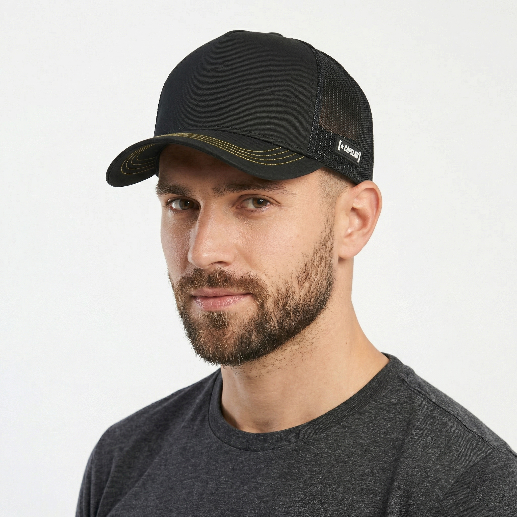 Thrifted Capslab DBZ Collaboration Hat - Black with Yellow Stitching