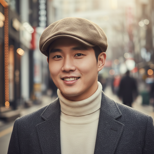 Made in Korea Premium Woolen Thrifted Beanie - Authentic K-Fashion Hat (58 cm)