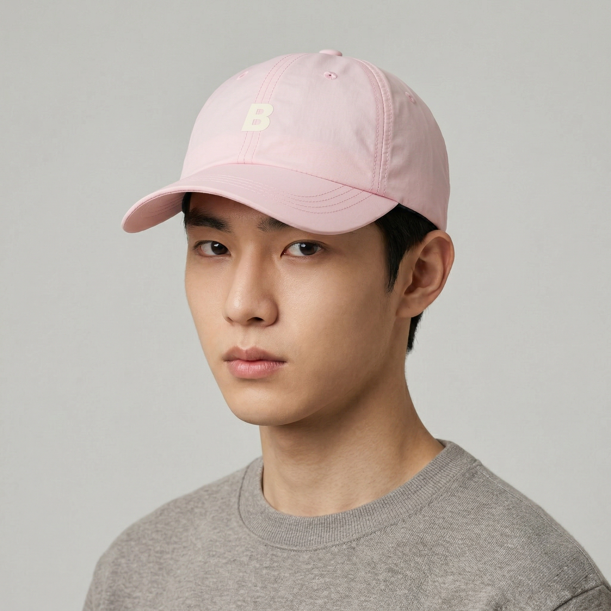 Beanpole Korea Pastel Pink Baseball Hat - Lightweight Techwear Cap - Small