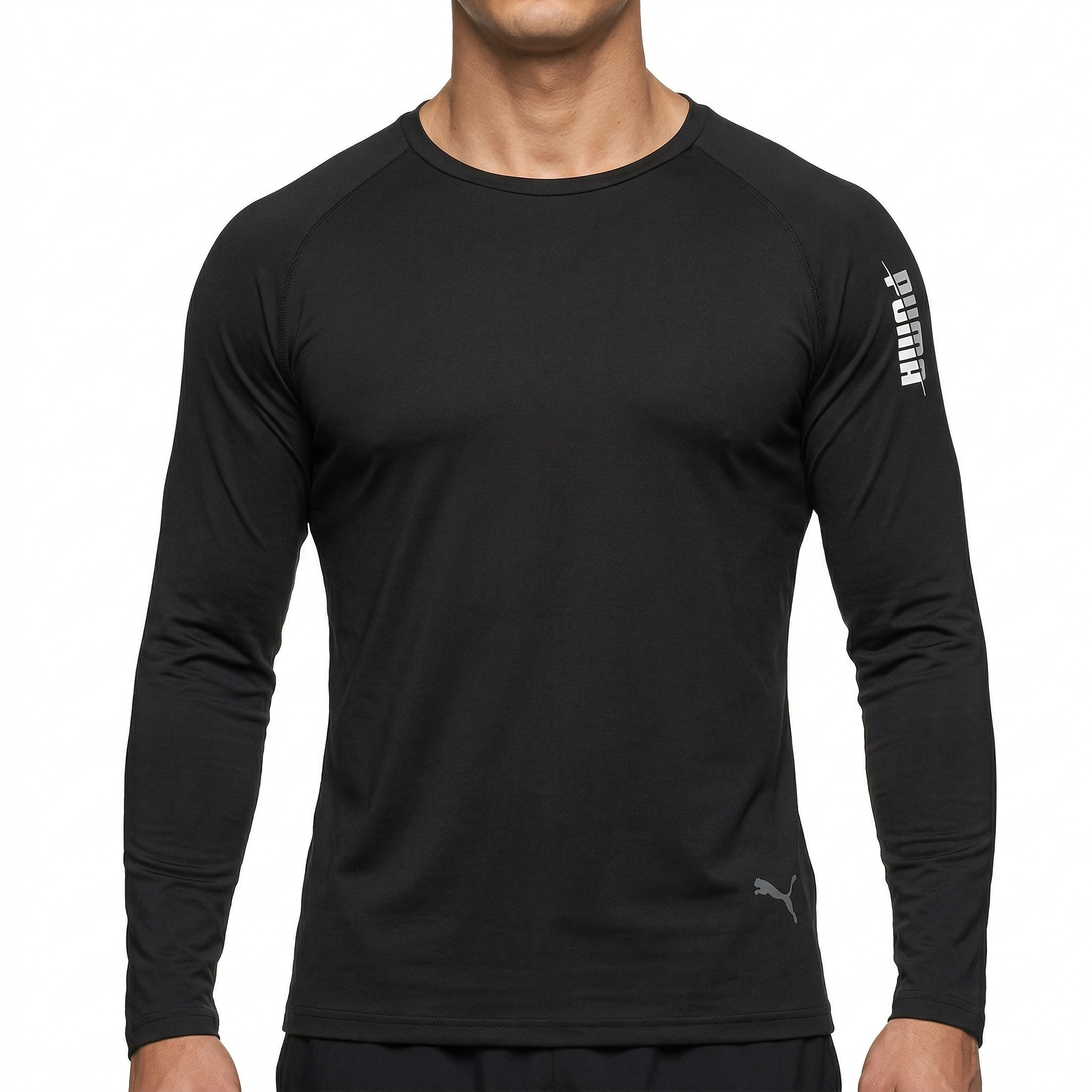 PUMA Athletic Long Sleeve Thrifted Tee | Moisture Wicking