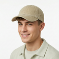 Thrifted COS Beige Blank Washed Canvas Adjustable Baseball Cap | 10807