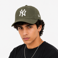 Vintage Thrifted NY Yankees New Era Adjustable Strapback - Olive Green MLB Baseball Hat
