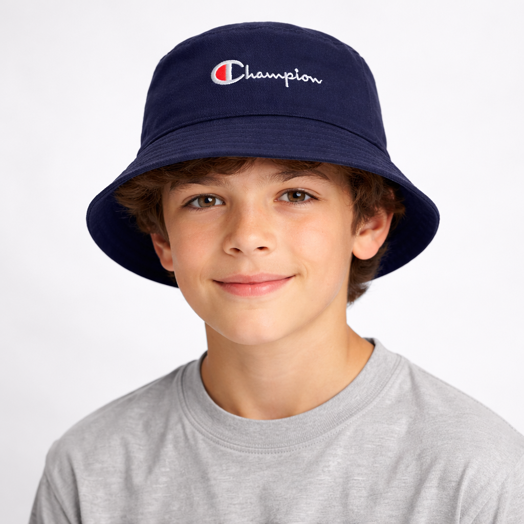 Champion Reversible Thrifted Bucket Hat - Navy & White 2-in-1 Sun Hat