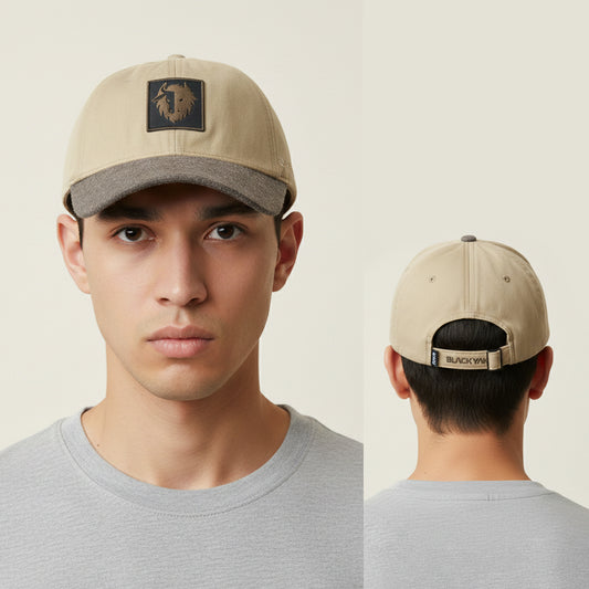 Premium Black Yak Outdoor Cap - Embroidered Yak Logo Strapback Thrifted Hat