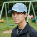 The Poloneck Face Sky Blue All-Mesh Thrifted Performance Cap