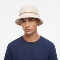 Vintage Maru Cotton Bucket Hat | Beige Thrifted Outdoor Sun Cap 56cm