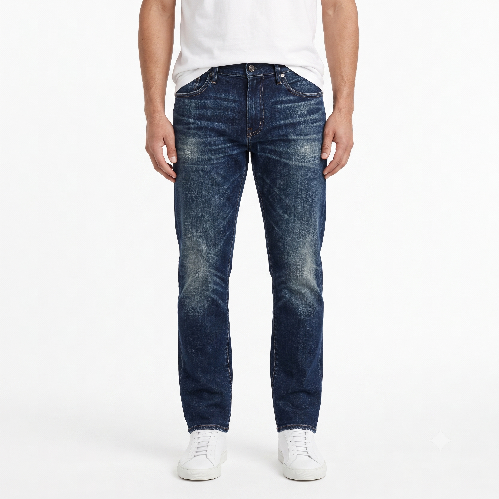 Thrifted Men's NN.07 James Classic Blue Denim Trousers Waist:33/ J1080