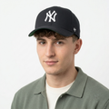 Thrifted ’47 Brand NY Yankees Black Snapback Hat Green Bottom | 10815
