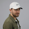 Thrifted Nike Golf White Swoosh Dri-FIT Sport Cap | 10791