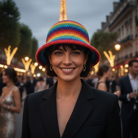 Retro Style Colorful Winter Cap - Statement Headwear