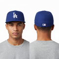 Authentic New Era LA Dodgers Thrifted  Fitted Cap - 59FIFTY Size 7 1/4 Blue