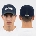 Vintage New Era 39THIRTY Seattle Seahawks Hat | Thrifted Navy Mesh Flexfit Cap