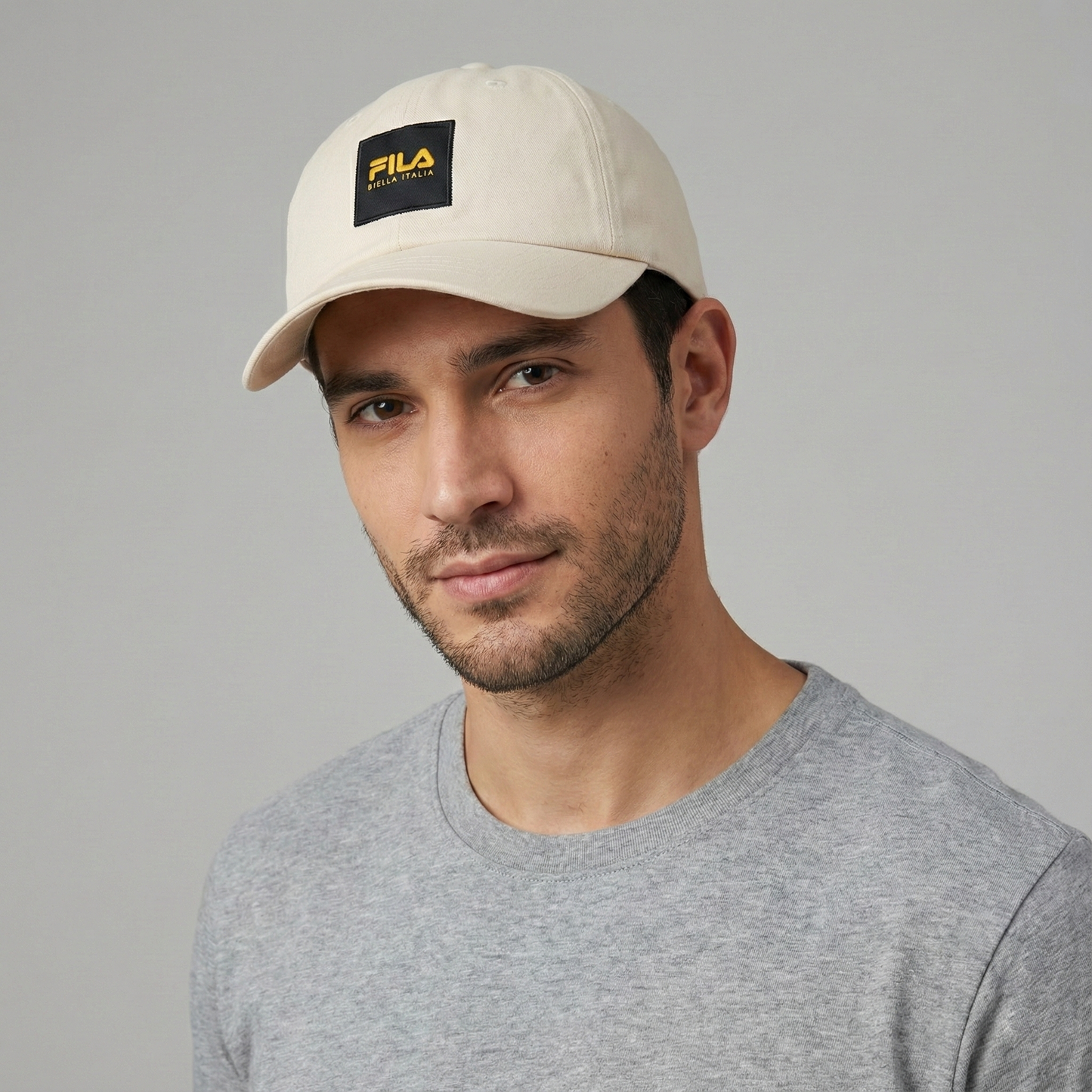 FILA Biella Italia Heritage Patch Thrifted Cap - Classic Cream Unisex Baseball Hat