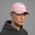 Thrifted Von Dutch Frayed Pastel Pink Strapback Hat (56-58cm) | 10476
