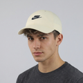 Thrifted Nike Classic Swoosh Off-White Adjustable Strapback Cap | 11035