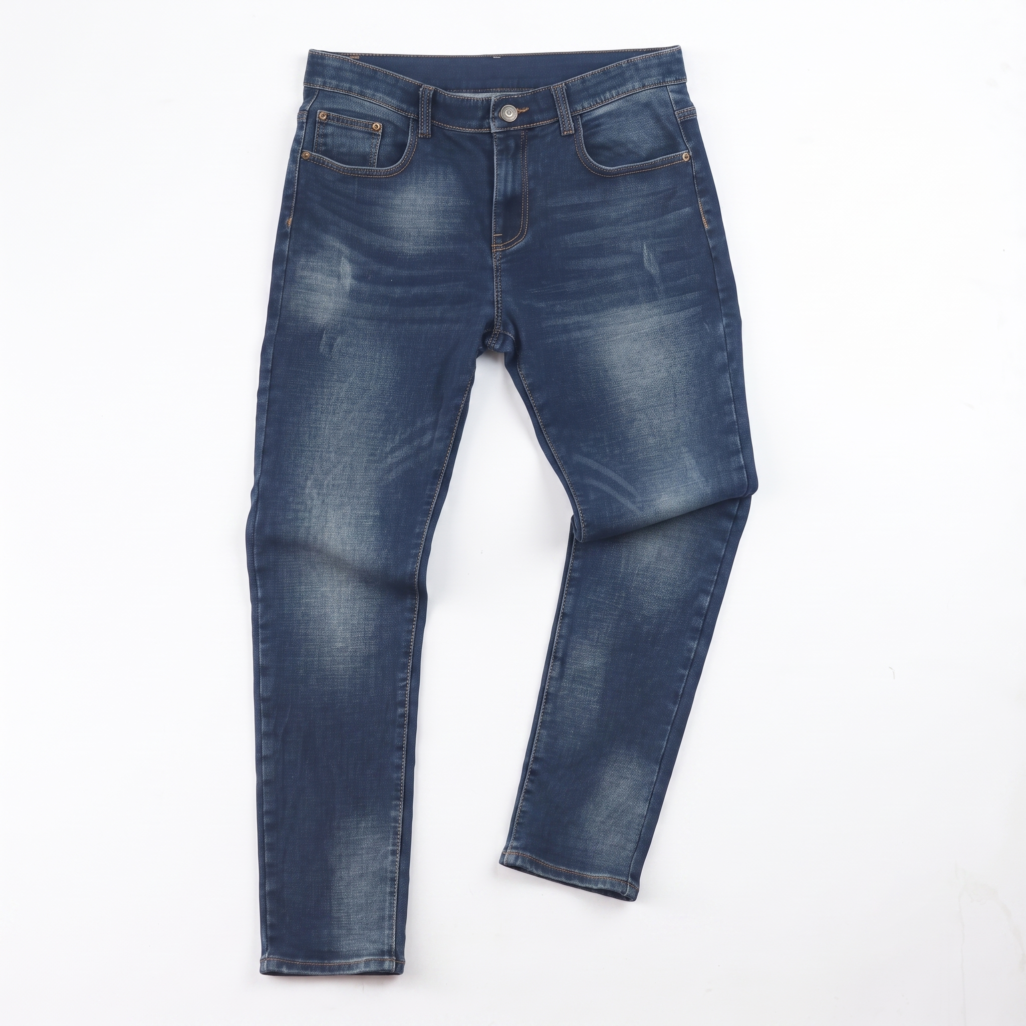 Thrifted Men's Trade Maker Casual Wash Denim Trousers Waist 32/ J1062