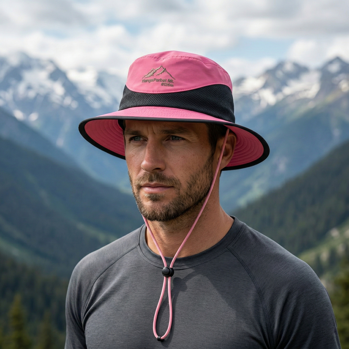 Thrifted Nanga Parbat Mt. Performance Boonie Hat with Chin Strap