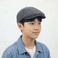 Zara Accessories Men’s Grey Wool Blend Thrifted Flat Cap - Classic Ivy Hat