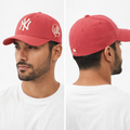 MLB Genuine Merchandise NY Yankees Thrifted  Hat - Red with Under-Brim Embroidery