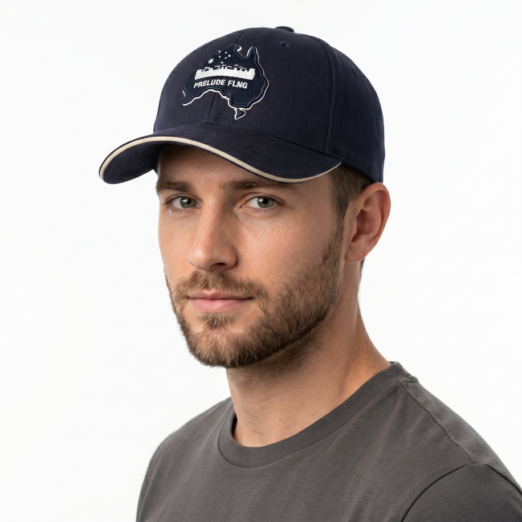 Thrifted Shell Oil Corporate Promo Navy Blue Strapback Cap